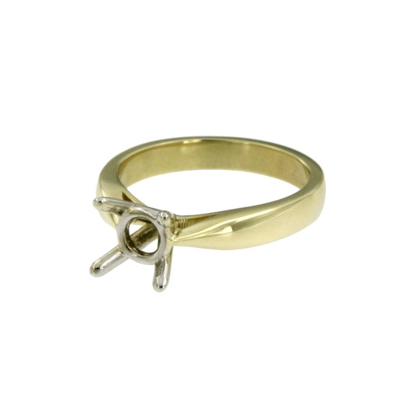 257000100-solitairring-14-karaat-bicolor-goud-vooraanzicht