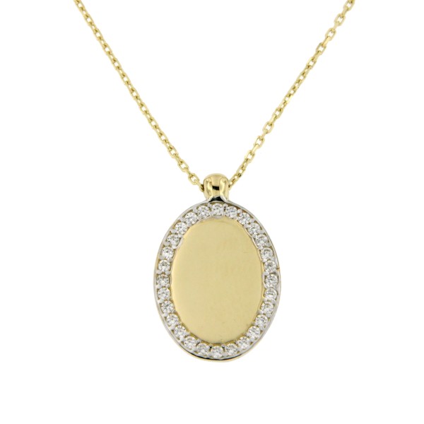 Grafeerplaat-hanger-collier-zirkonia