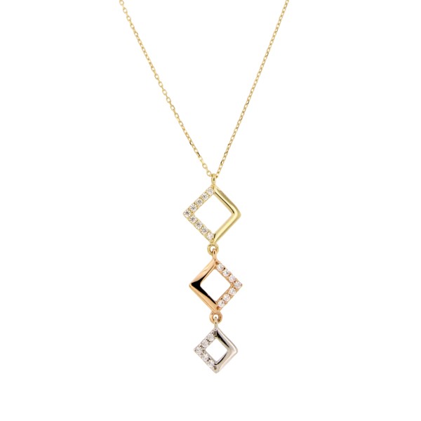 Collier-Hanger-Zirkonia-Vierkant