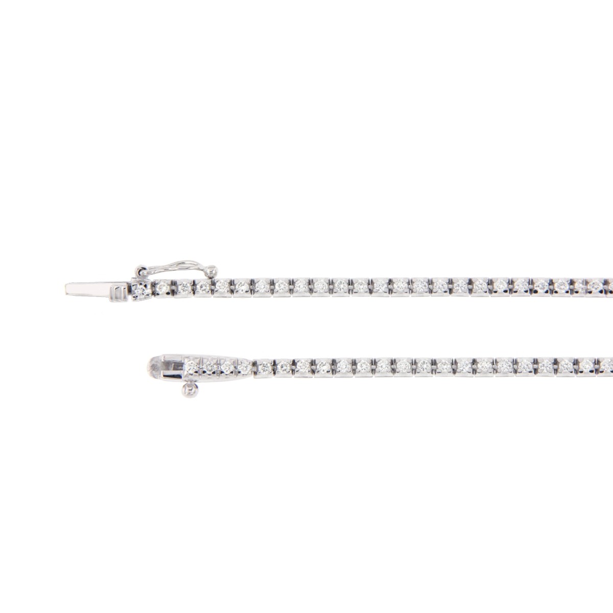 Tennisarmband diamant 1 witgoud | Drijfhout - Groothandel edelmetaal voor edelsmeden en juweliers