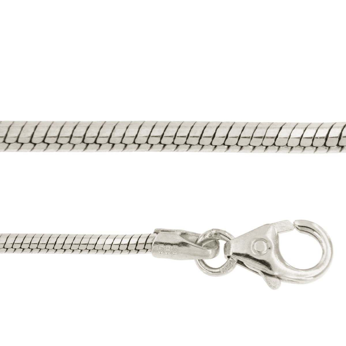 Slangen colliers zeskant 45 cm | Drijfhout - Groothandel in edelmetaal voor goudsmeden, edelsmeden en juweliers