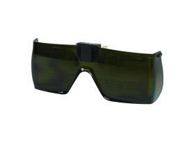 Clip-on veiligheidsbril donkergroene lenzen