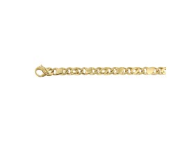 Armband fantasie handgemaakt en massief 4,70 mm 21 cm geelgoud (VIJM005)