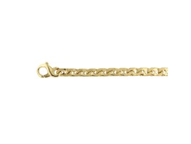 Armband fantasie handgemaakt en massief 5,00 mm 21 cm geelgoud (VIJS001)