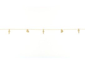 Enkelband 24-26 cm Hartjes / Kruisjes