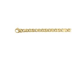 Armband fantasie handgemaakt en massief 4,70 mm 21 cm geelgoud (VIJM005)