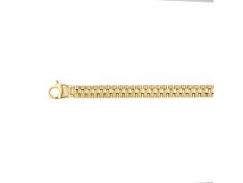 Armband fantasie handgemaakt en massief 6,00 mm 21 cm geelgoud (VIJR001)