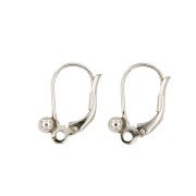 Oorbrichures met bal en open oog zilver