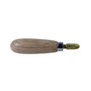 Universeel heft messing kop met houten handgreep