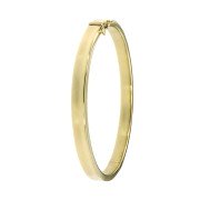 Slavenarmband geelgoud vlak 6 mm
