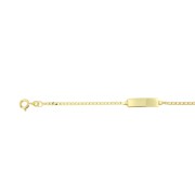 Babyplaatarmband 8 karaat geelgoud 12-14 cm