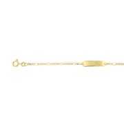 Babyplaatarmband 8 karaat geelgoud figaro 12-14 cm