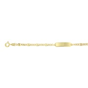 Babyplaatarmband 8 karaat geelgoud 12-14 cm
