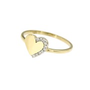 Ring 64 hart geelgoud zirkonia
