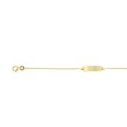 Babyplaatarmband 8 karaat geelgoud gourmet 12-14 cm