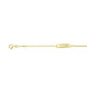 Babyplaatarmband 8 karaat geelgoud 12-14 cm