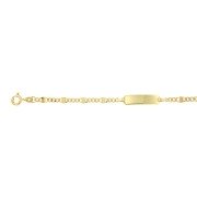 Babyplaatarmband 8 karaat geelgoud 12-14 cm