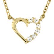 Symbol Chain '4' Hart zirkonia 42-45 cm