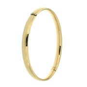 Slavenarmband geelgoud ovaal 6 mm