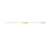 Babyplaatarmband geelgoud figaro 1,50 mm 10-12 cm