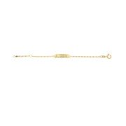 Babyplaatarmband geelgoud s-gourmet 10-12 cm