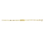 Babyplaatarmband geelgoud fantasie gourmet 12-14 cm