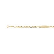 Babyplaatarmband figaro 14-16 cm