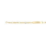 Babyplaatarmband figaro 14-16 cm