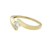 Ring 10 geelgoud zirkonia