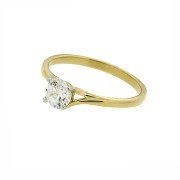 Ring 23 geelgoud zirkonia solitair