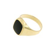 Zegelring Onyx afgeronde hoeken 