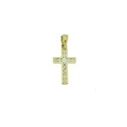 Kruishanger geelgoud zirkonia 15 mm