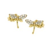 Oorknoppen CZ 17 libelle zirkonia