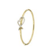 Slavenarmband met hartje bicolor