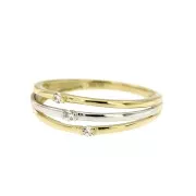 Ring 106 bicolorgoud met zirkonia