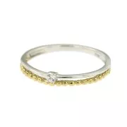 Ring 108 zirkonia bicolorgoud 