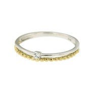 Ring 108 zirkonia bicolorgoud 