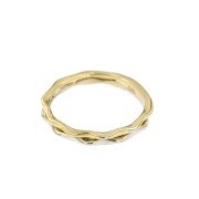 Ring 89 ribbel bicolorgoud 