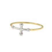 Ring 105 kruis bicolorgoud 