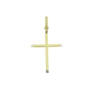 Kruishanger glad gepolijst bicolor 23 mm