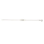 Babyplaatarmband witgoud gourmet 12-14 cm