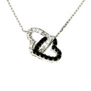 Symbol Chain '44' Dubbel Hart Zirkonia 45 cm 