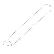 Halfrond draad zilver 3x1,50 mm