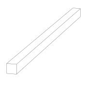 Vierkant draad zilver 1,00-2,00 mm