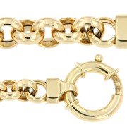Armband hol jasseron 5 mm geelgoud