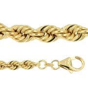 Armband koord hol 4,50 mm geelgoud