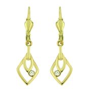 Oorhangers 7 Fantasie Ruit Zirkonia 27 mm