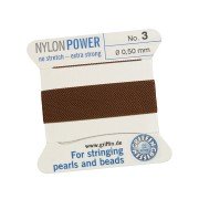 Rijggaren bruin nylon