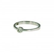 Ring diamant bloem D7 HSI 0,10 ct - maat 17,50 witgoud