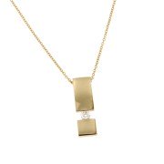 Collier diamant hanger inclusief collier 42-45 cm HSI 0,05 ct geelgoud